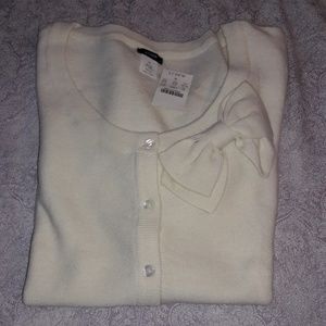 J. Crew cream short-sleeve cardi